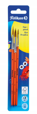 Zestaw pędzli okrągłych Pelikan seria 23 4, 6 i 8
