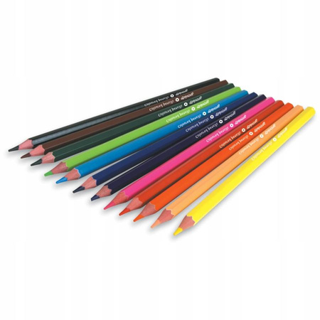 Kredki ołówkowe trójkątne Jumbo 12 kol. Colorino
