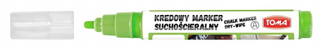 Marker kredowy suchościeralny TOMA - Zielony 4.5mm