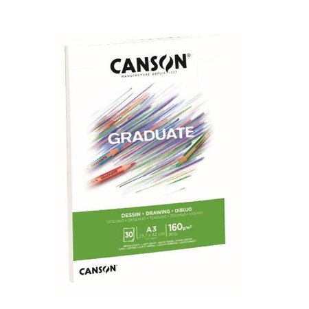 BLOK_RYS. CANSON GRADUATE A3 160g 30A FILA