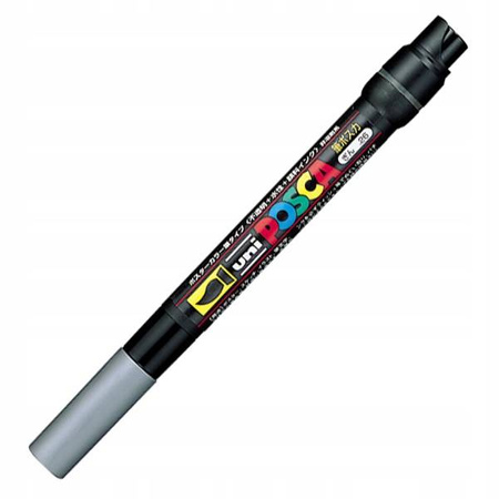 Marker z farbą plakatową UNI Posca PCF-350 SREBRNy