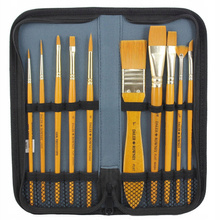 Zestaw pędzli do akryli Gold Taklon op 10 szt