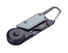 BRELOK TROIKA EGON Z KARABIŃCZYKIEM, 5 FUNKCJI, CZARNY/TYTAN