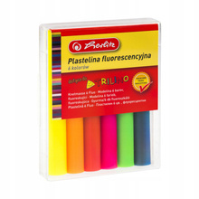 Plastelina Fluorescencyjna Herlitz 6 kolorów 9,5cm