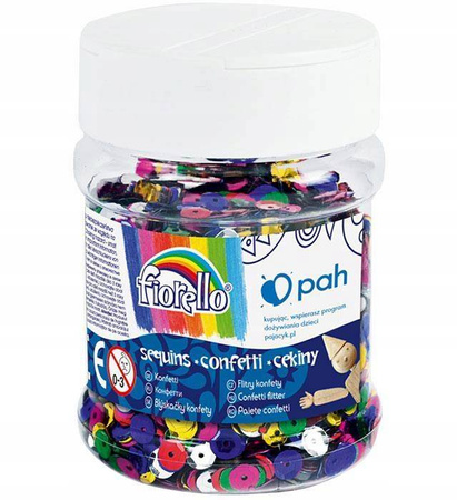 Cekiny confetti kółko łamane FIORELLO słoik 80g