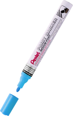 Marker zdobniczy aluminiowa obudowa błękitny Pentel