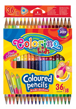 Kredki ołówkowe dwukolorowe 18 szt. Colorino
