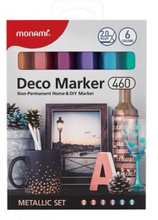 Markery akrylowe Deco Marker B 460 6 kolorów Metal (B:6C) MonAmi (2080001