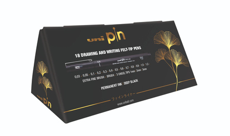Cienkopis Uni PIN-200 Zestaw piramida 18 części