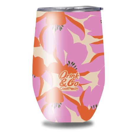 COOLPACK COFFEE MUG KUBEK TERMICZNY 355ML FLORES ROSA