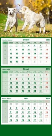 Kalendarz trójdzielny 2026^