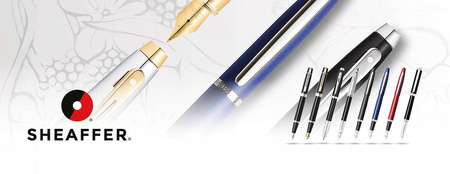 Sheaffer 300 pióro kulkowe chrom pozłacane