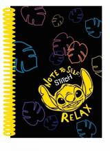 DISNEY BLACK KOŁOBRULION A4 KRATKA WZÓR 1 STITCH COOLPACK