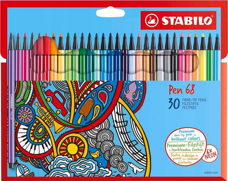 Flamastry STABILO Pen 68 - opk. 18 kolorów
