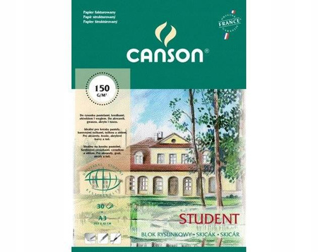 CANSON STUDENT BLOK RYS.FAKT.A3 30A 150G.KL