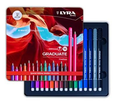 Lyra Graduate Cienkopis 15 kol opakowanie metalowe