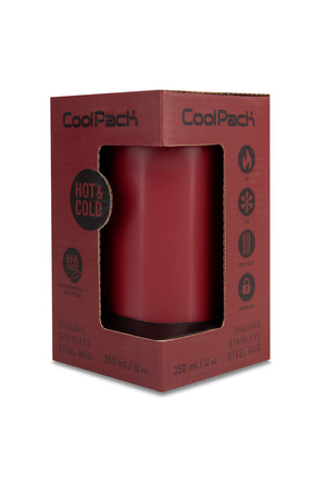 COOLPACK COFFEE MUG TOM KUBEK TERMICZNY 350ML BURGUNDY
