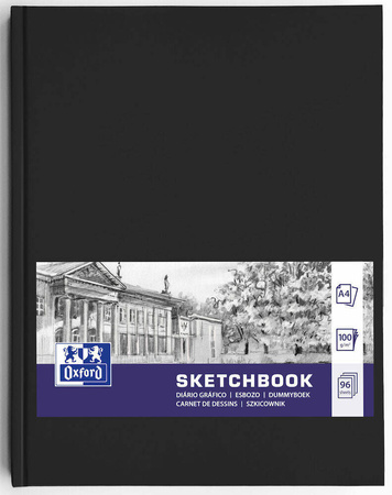 SZKICOWNIK OXFORD SKETCHBOOK SZYTY A4/96K CZARNY