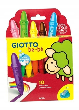 GIOTTO BEBE WAX CRAYONS 10 SZTUK