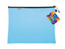 KOPERTA Z SUWAKIEM METALOWYM A4 NIEBIESKA