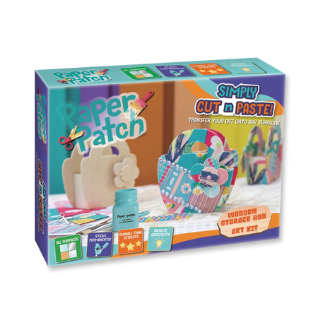 STRIGO ZESTAW KREATYWNY DECOUPAGE DREWNIANY POJEMNIK NA PRZYBORY