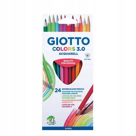 Kredki ołówkowe akwarelowe Giotto Colors 24 szt.