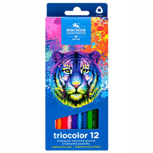 KIN KREDKI TRIOCOLOR 12KOL 7MM TYGRYS SERIA NIEB.