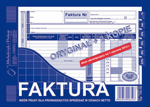 Druk faktury netto M&P 103-XE A5 81 kartek