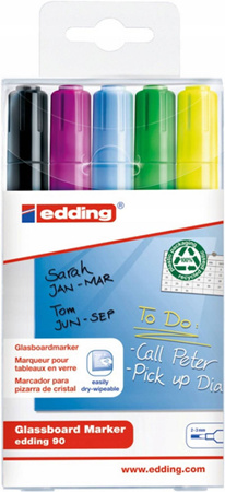 Marker do tablic szkolnych e-90/5 S 2-3mm 5szt