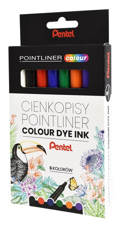 CIENKOPIS PENTEL POINTLINER COLOUR KPL 6
