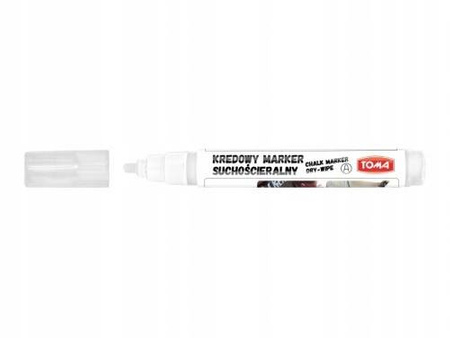 Marker kredowy suchościeralny TOMA - Biały 4.5mm