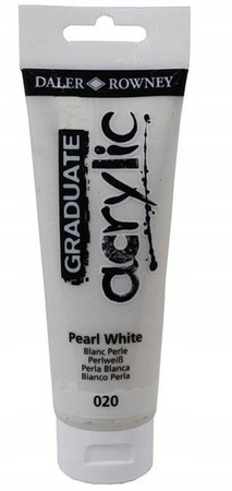 Farba akrylowa Daler Rowney 020 PEARL WHITE