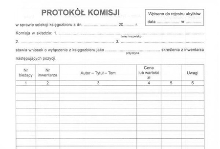 Protokół komisji Typograf
