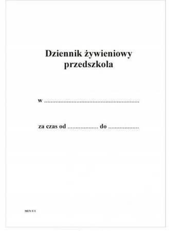 Dziennik żywieniowy przedszkola