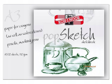 BLOK SZKICOWNIK A3 20ARK. 110G. K&N