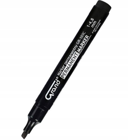 Marker permanentny czarny – ścięta końcówka GRAND