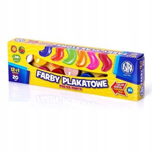 Farby plakatowe 12 + 1 kolorów Astra 20ml.