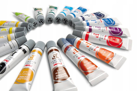 Farby akwarelowe w tubce 18 kolorów Pentel