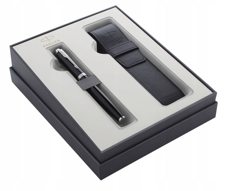 Parker IM Black Lacquer CT zestaw pióro i etui