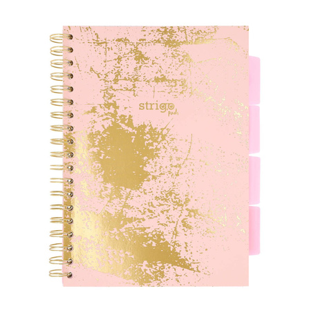 Kołozeszyt STRIGO PADS Project Book B5 kratka Marmur różowy