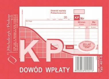 Dowód wpłaty KP Michalczyk i Prokop 401-5 A6 80