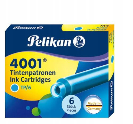 Naboje krótkie Pelikan TURKUSOWE TP/6 szt
