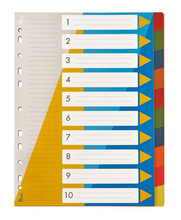 PRZEKŁADKI PP A4 NUMERYCZNE 1-10