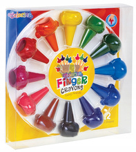 Kredki świecowe na palec 12kol Colorino Kids