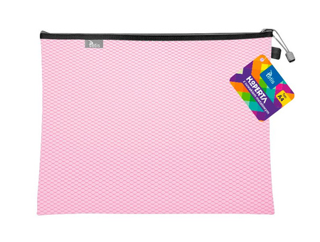 KOPERTA Z SUWAKIEM METALOWYM A4 RÓŻOWA