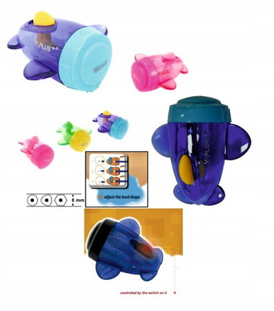 Pojedyncza temperówka - samolot z pojemnikiem