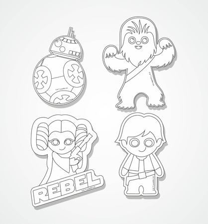 Magnesy na lodówkę Colorino Star Wars