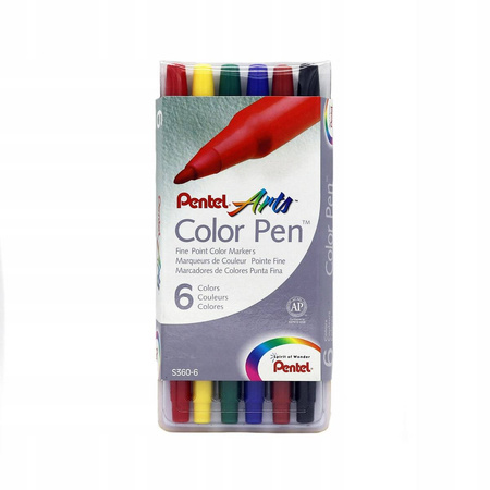 Zestaw pisaków PENTEL Color Pen 6 sztuk