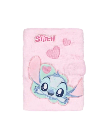 DISNEY FLUFFY NOTES A5 80K ZAPIĘCIE STITCH PINK