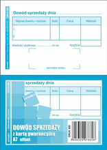 Druk Dowód sprzedaży z karta gwar. Emeko 860 A7